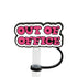 Straw Mouthpiece Silicone Dust Plug Decorative Buckle Clip Personalized Letter Label for Tumblers